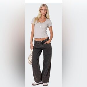 Women’s Edikted Low Rise Raelyn Jeans Black wash